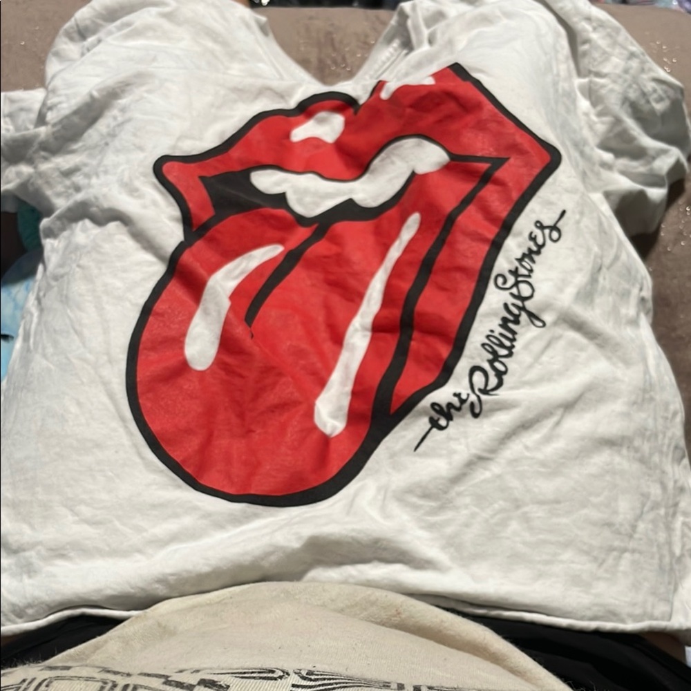 The Rolling Stones Kids Tee with Red Tongue Logo